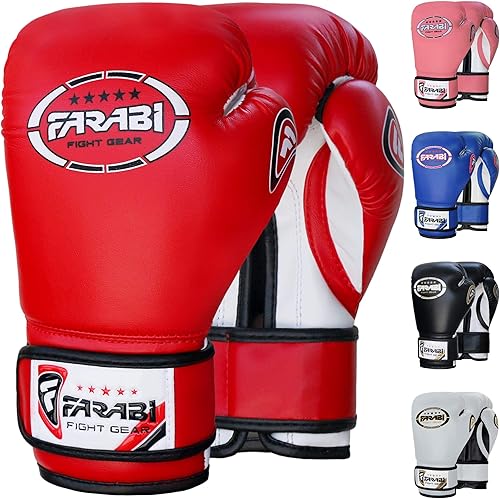 Miniatura 13 de Farabi Sports Guantes de boxeo para niños de 4, 6, 8 onzas, guantes de boxeo para niños, guantes de boxeo juveniles, guantes de boxeo para niños y