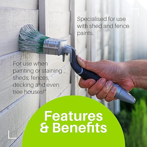 Miniatura 11 de Harris Ultimate Shed & Fence - Pincel de pintura para el cuello de cisne para carpintería exterior  4.724 in