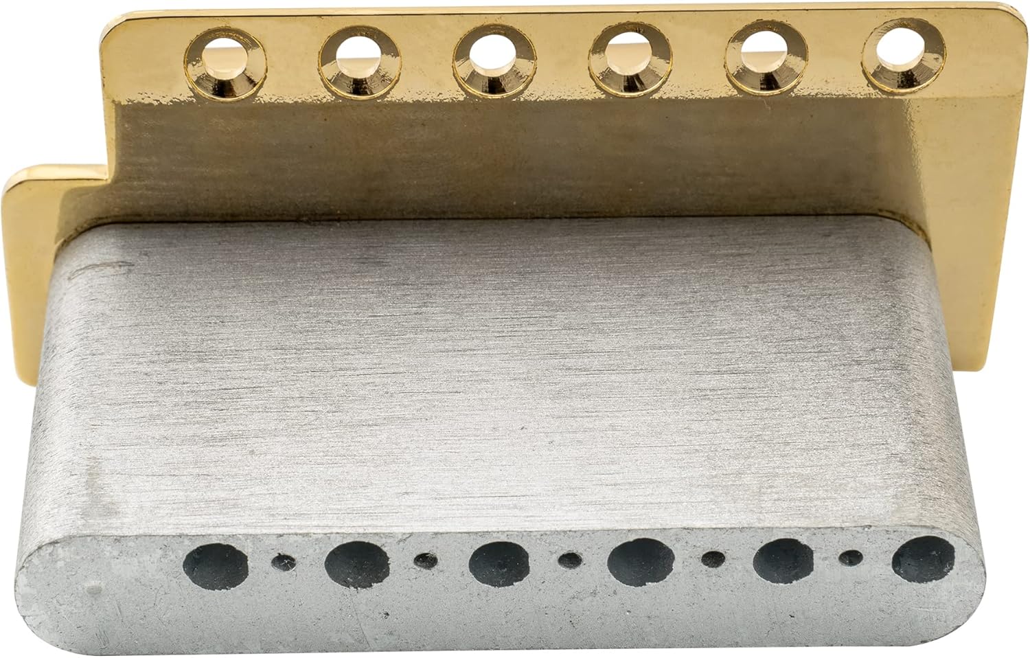 Wilkinson WOV03 54mm (2-1/8 inch) Vintage Tremolo Bridge 6-Screw for Squier/Mexico Fender/MIJ Strat Electric Guitar, Gold