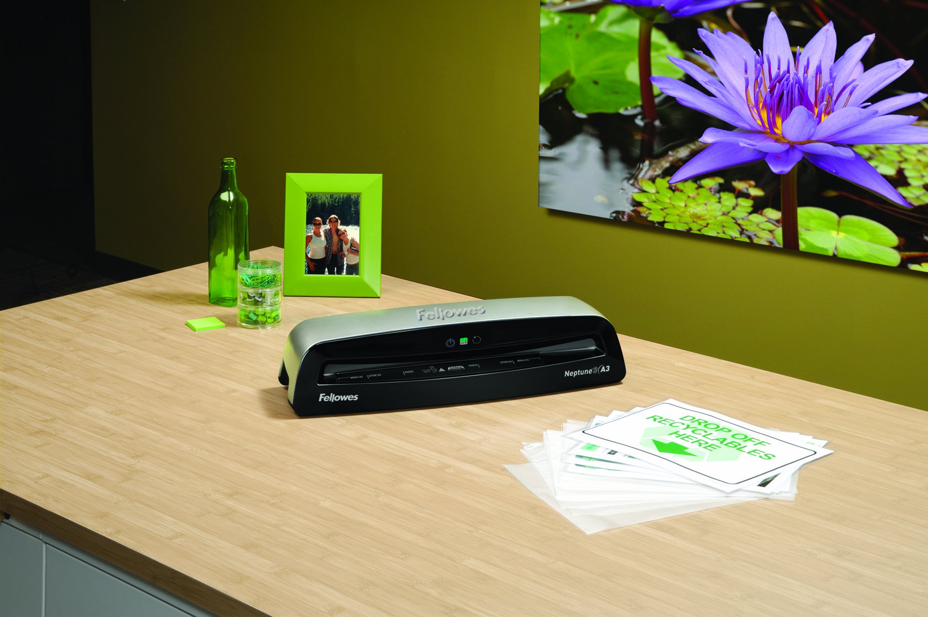 Fellowes Neptune 3 A3 Laminator Biurowy do Folii 80-175 Mikronów, Czas Nagrzewania 60 Sekund, Automatyczne Laminowanie