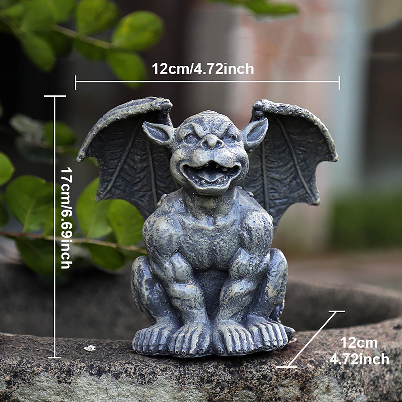 Halloween Gargoyle Garden Statue,Gothic Guardian Outdoor Sculpture