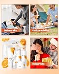 Ensemble de soins pour la peau alléchante en vitamine C,5 in1 Mini Kit de taille de voyage avec toner de crème de sérum Lotion plus propre, Hydratant et hydratant,Brighten Skin Travel Essentials,Cadeaux de soin de Noël pour les femmes