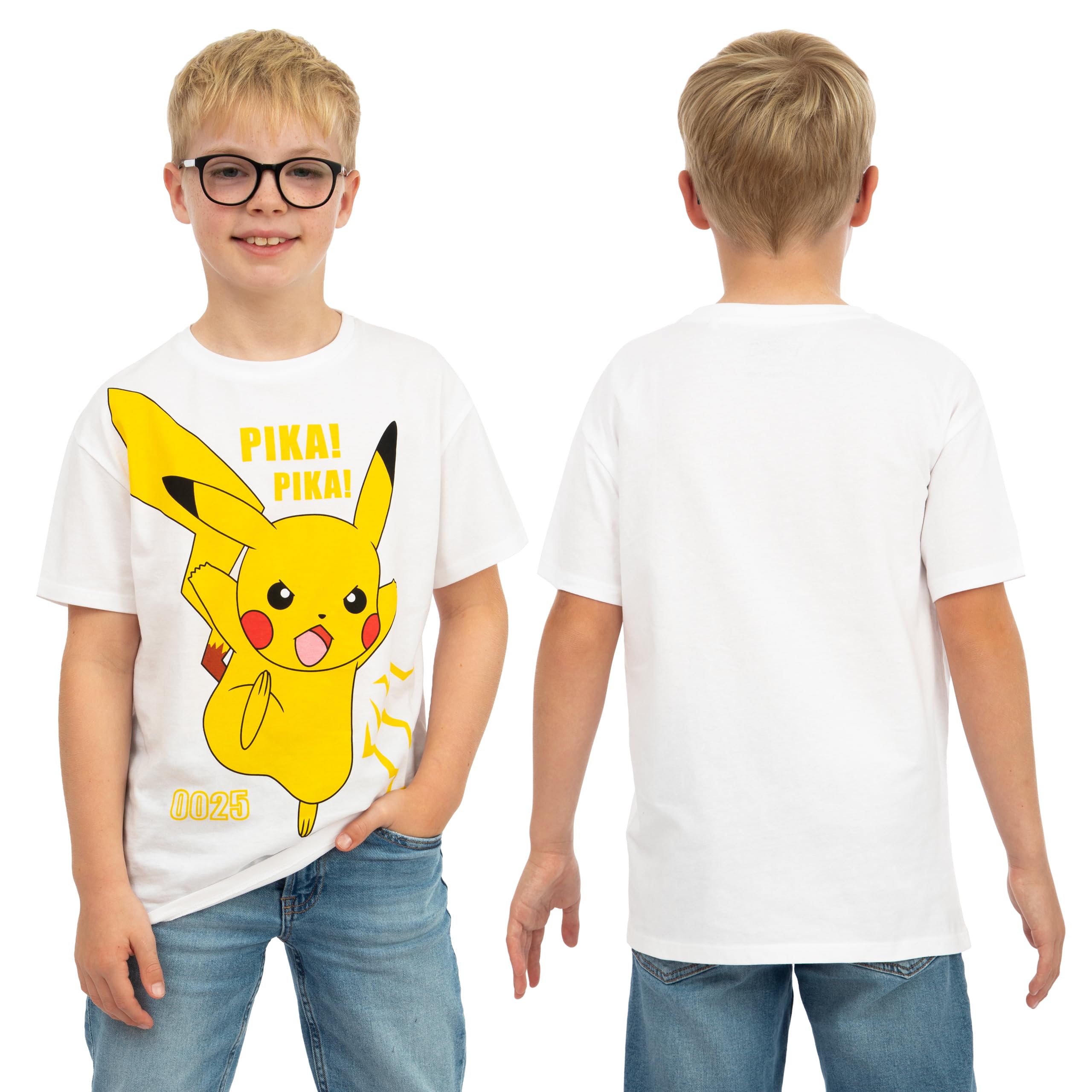 Pokémon Lot De 3 T-Shirts, T-Shirts A Manches Courtes Garçon, T Shirt Gamer, T Shirt Enfant Garcon - 2