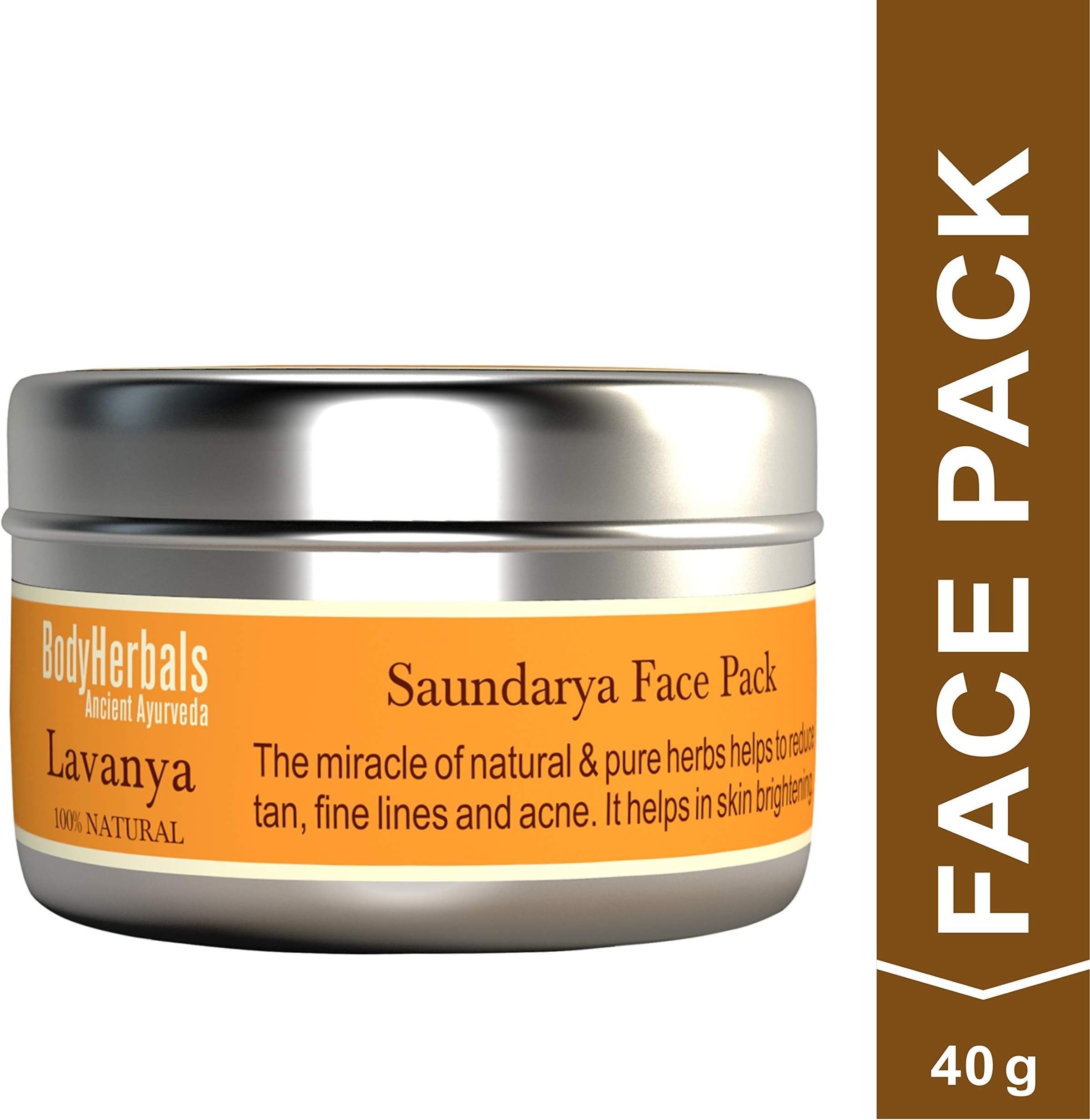 BodyHerbalsAncient Ayurveda Lavanya, Mulethi Face Pack,40gm