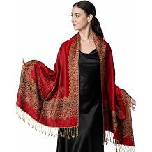 وشاح بايسلي بوردر باشمينا شال التفاف أنيق قابل للعكس