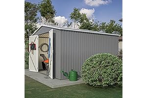 Evedy 8x10 Shed | Premium Steel 10' x 8' Metal Outdoor Storage Shed