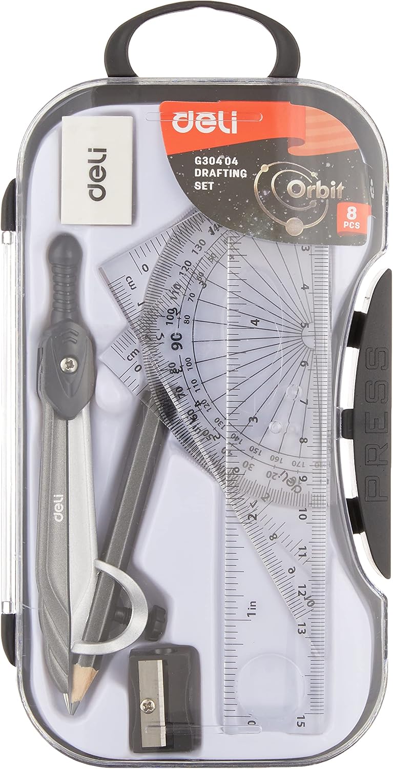 ديلي Deli EG30404 15cm ruler, 10cm triangular ruler, 7cm triangular ruler