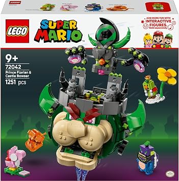 LEGO Super Mario Prince Florian ve Castle Bowser 72042 | 9 Yaş ve Üzeri Çocuklar için Pink Yoshi Figürü İçeren Oyuncak Yapım Seti, Hediye Fikri (1251 Parça)