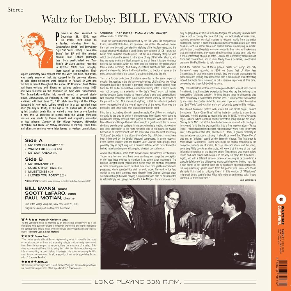 Amazon | Waltz For Debby - Limited 180-Gram Crystal Clear