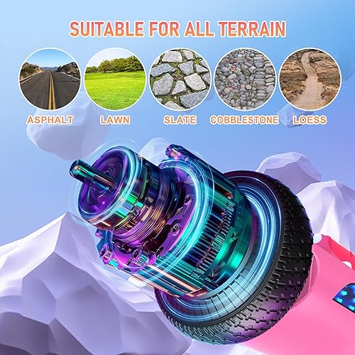 Miniatura 3 de LIEAGLE Scooter, Self Balancing Scooter with Bluetooth Speaker LED Lights Wheels,Dual 300w Motors, 7.5 mph Max Speed & 8.5 Miles Max Range, for