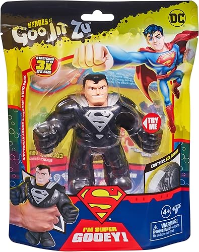 Miniatura 2 de Heroes of Goo Jit Zu DC Hero Pack - Superman de acero Kryptonian súper elástico, 4.5 pulgadas de alto