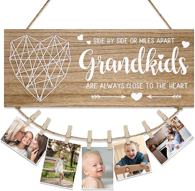 ZMCINER Grandma's Brag Board Mothers Day Gifts for Grandma from Granddaughter and Grandson, Grandma Gifts Nana Grandma Photo Holder