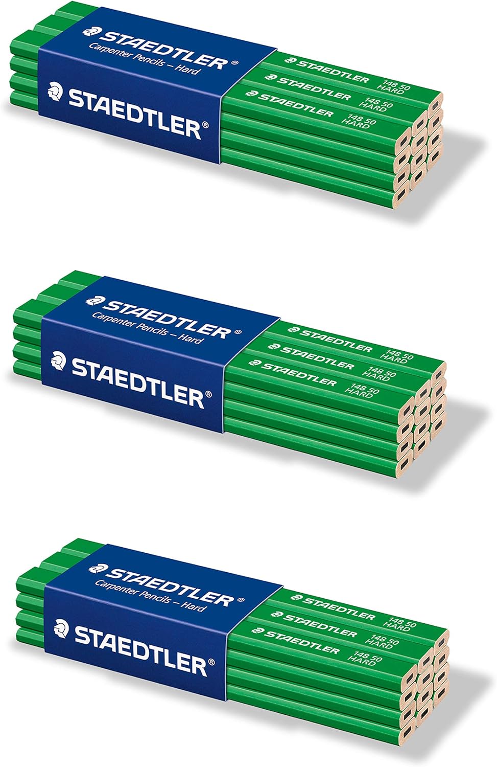 Staedtler 148 50 ZimmermannBleistift (ovalachtkant, Härtegrad hart, für Strichbreiten von 1 2