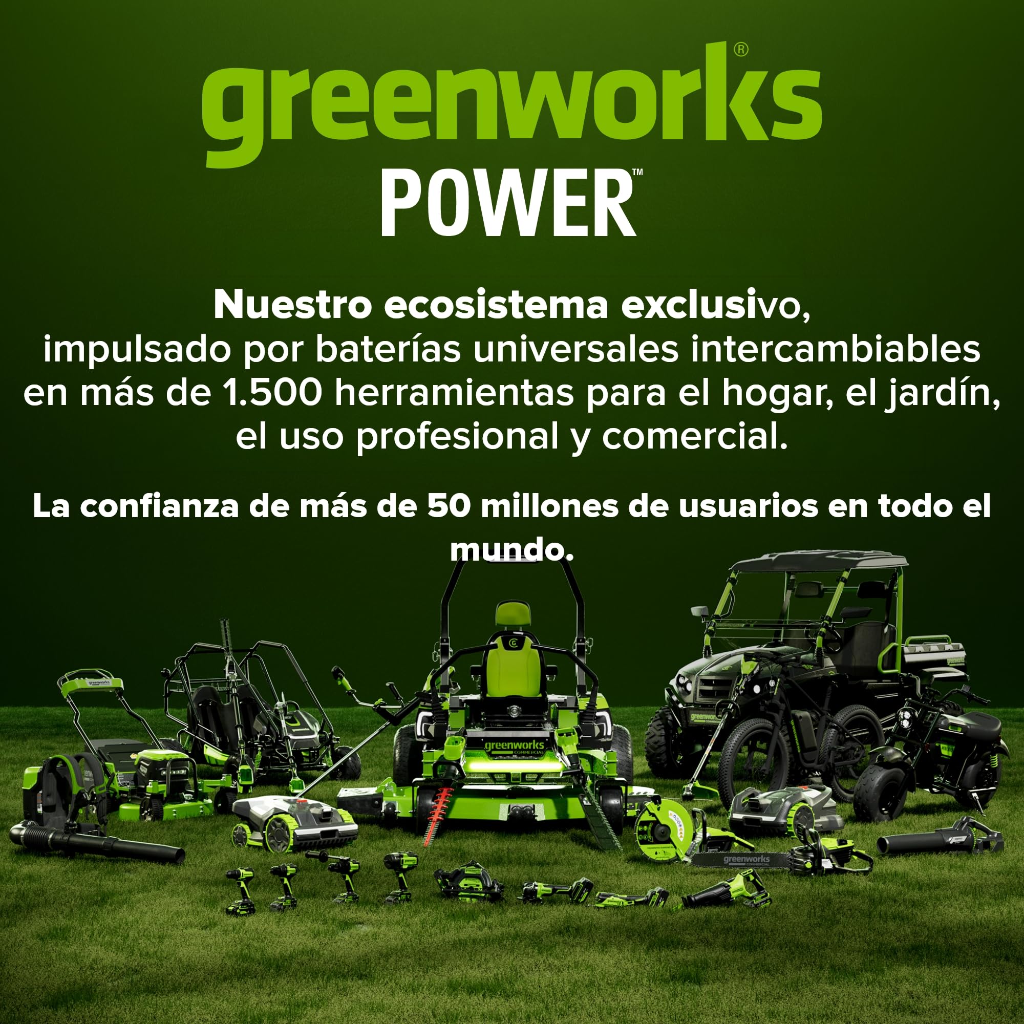 Greenworks 48V(24V x 2) Soplador de Hojas a Batería Axial, con Motor sin Escobillas, Función Turbo, 217 km/h, 16,4 m³/min SIN Dos de Las Baterías de y Cargador, Garantía de 3 Años BL48L00-01