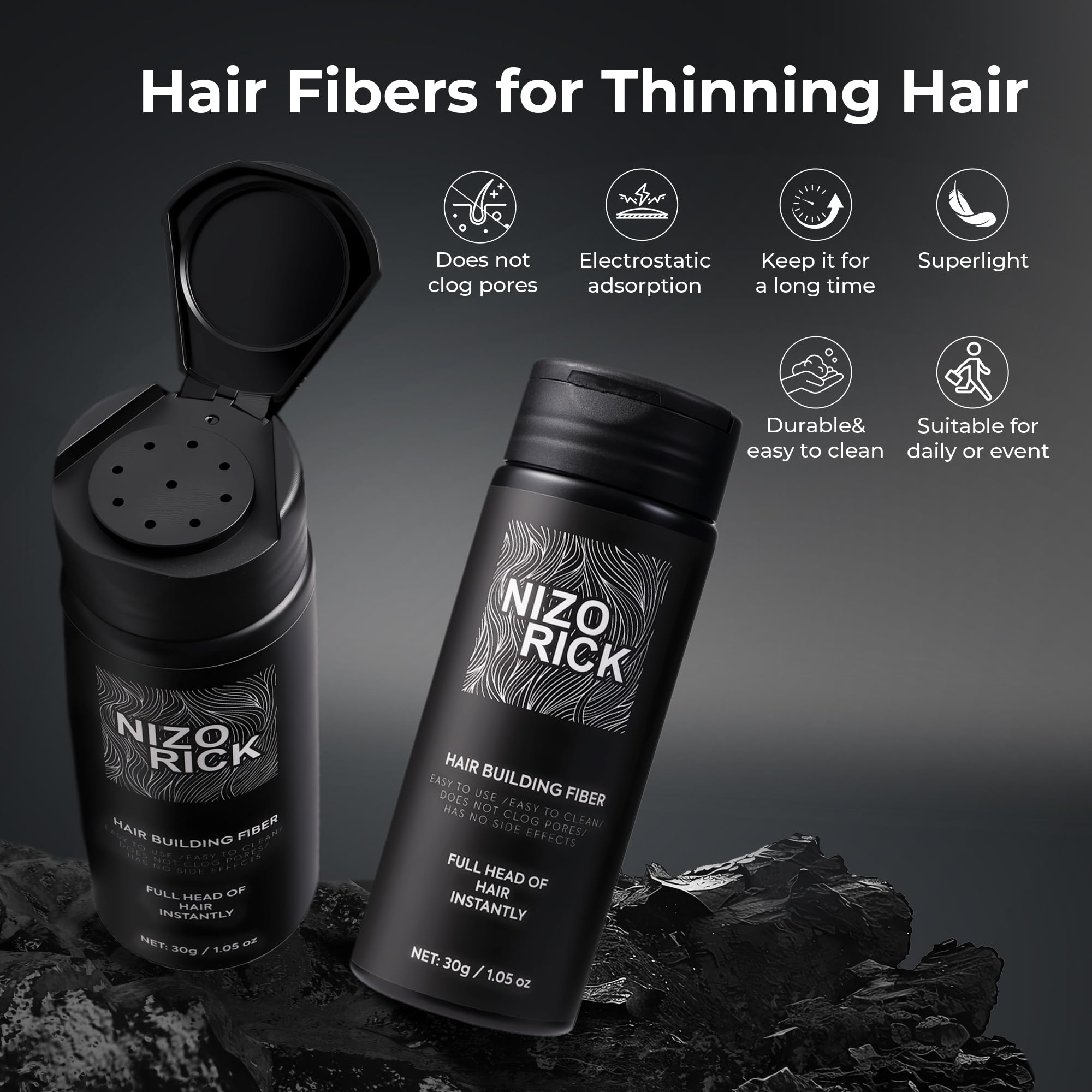Amazon.com: NIZORICK Hair Fibers for Thinning Hair,Hair Building