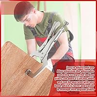 Vista 4 de Yexiya 10 Piezas Abrazaderas C de Bloqueo, Alicates de Bloqueo Abrazadera de Soldadura Ajustable con Punta Regular y Almohadilla Giratoria