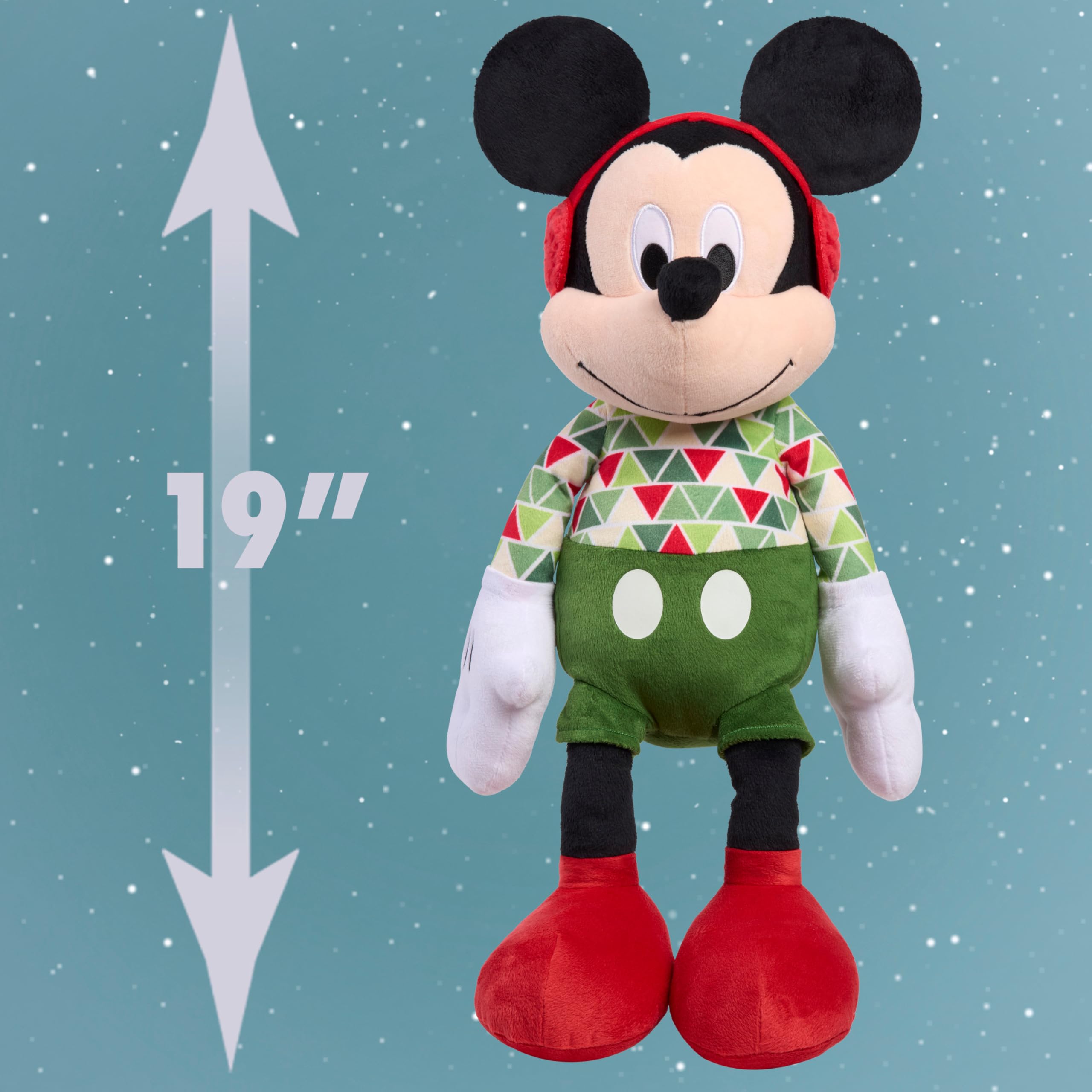 Just Play Disney Holiday - Peluche di Topolino grande, per bambini dai 2 anni in su