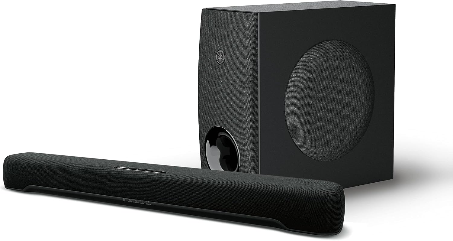 Audio SR-C30A Compact Sound Bar with Wireless Subwoofer and Bluetooth, Black