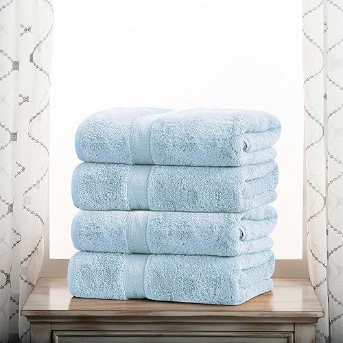 Vista 1059 de SUPERIOR - Juego de toallas de algodón egipcio de 28.22 oz/m², incluye 2 toallas de baño, 2 toallas de mano, 2 toallas para la cara, artículos