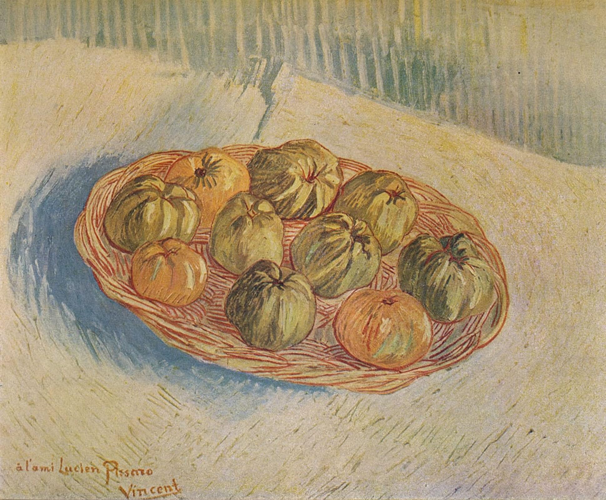 Peinture murale panier rempli de pommes affiche impression prints salon - 5