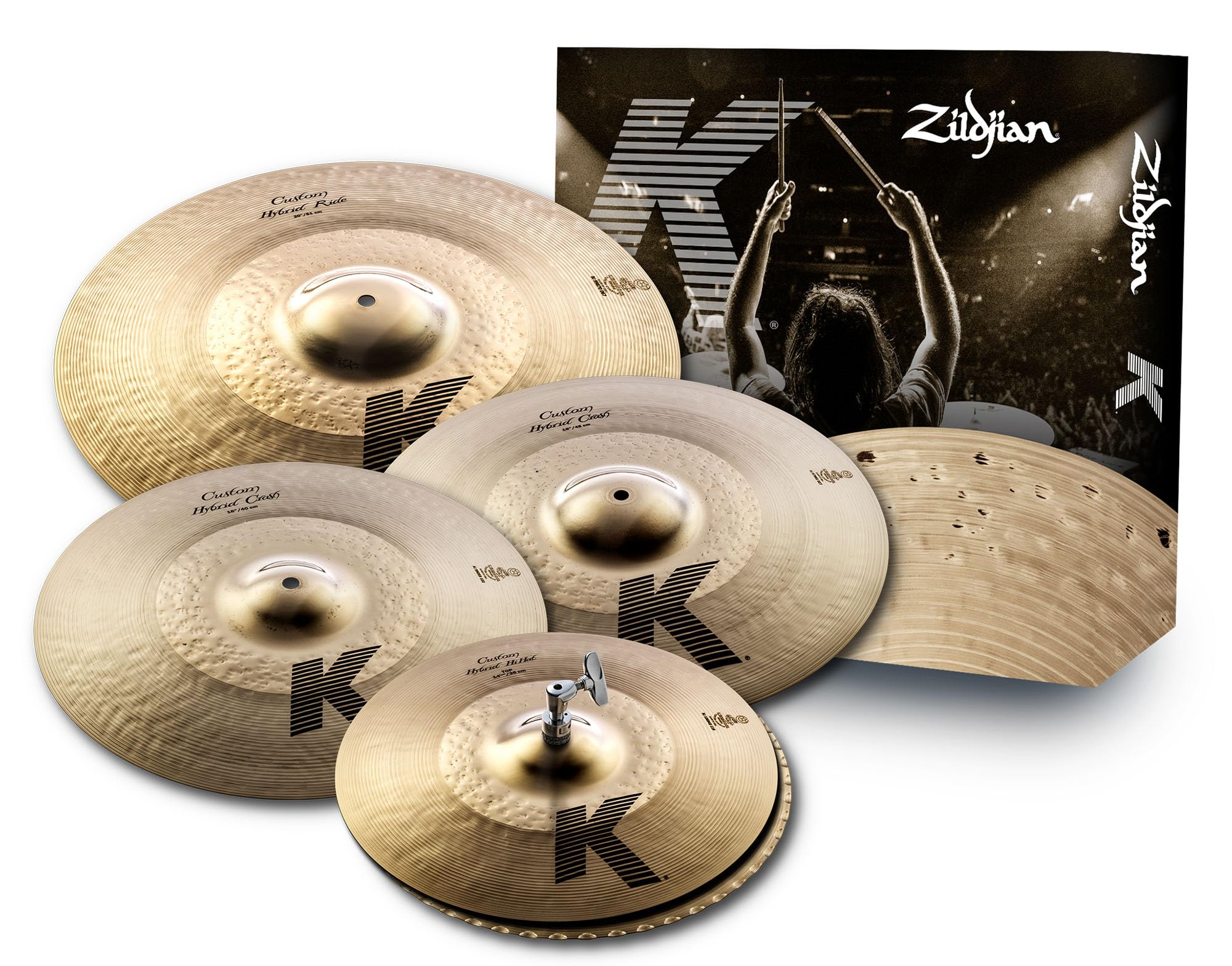 Amazon.com: Zildjian K1250 K Custom Hybrid Cymbal Pack 14/16/18/20