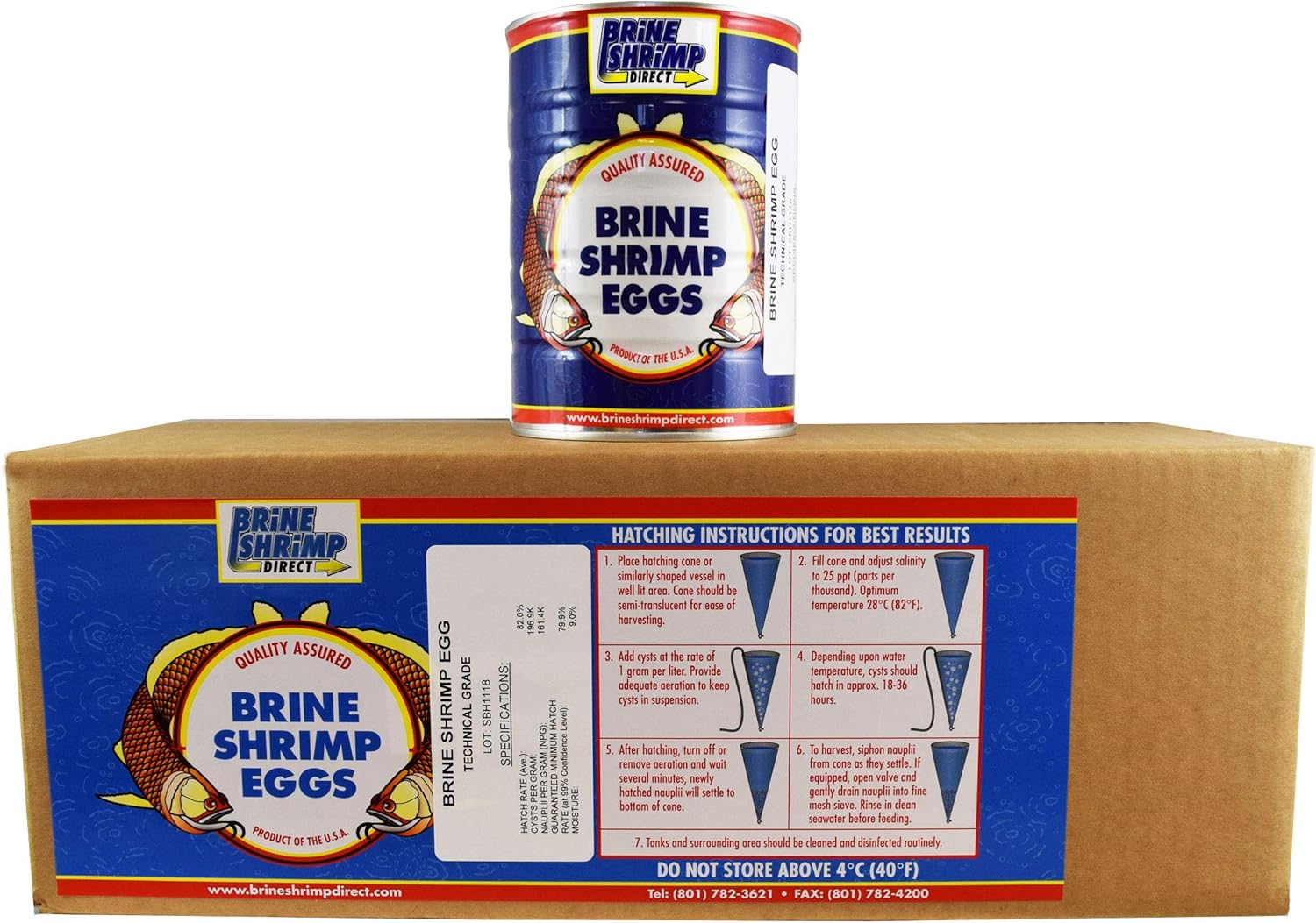 Brine Shrimp Egg, Technical Grade 80% HR, 12 lb Case