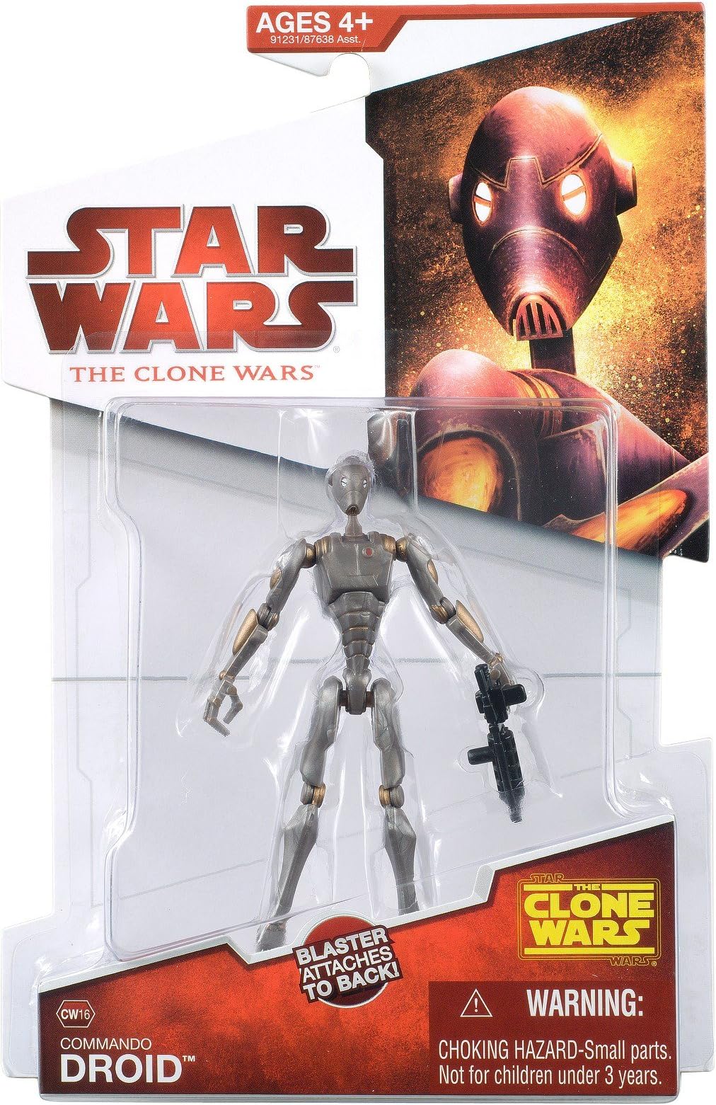 Star Wars The Clone Wars 2009 Commando Droid #CW16 3.75 Inch Scale