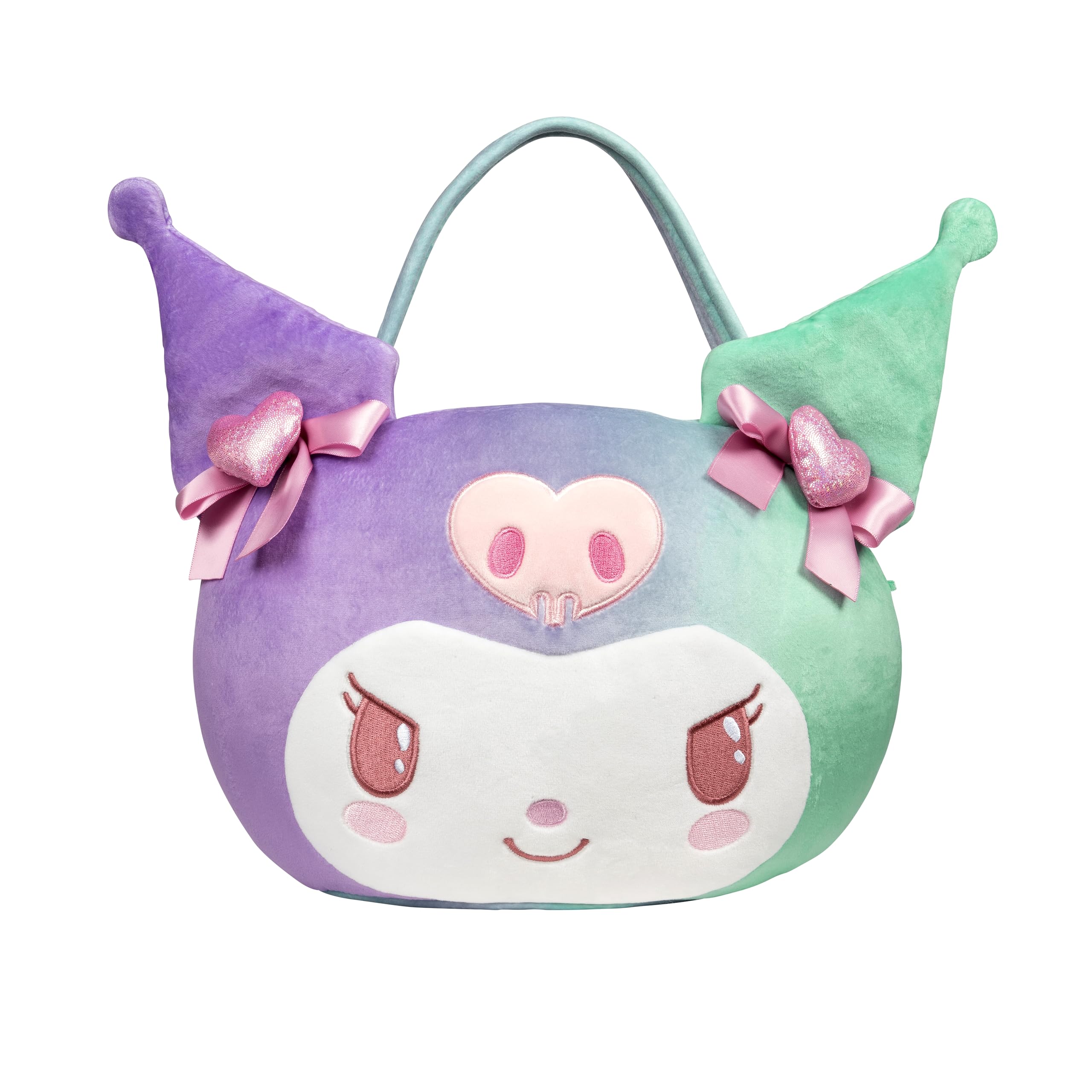 Jazwares Costume Play Hello Kitty and Friends Official Plush Pail Accessory-12-Inch Embroidered Treat Pail with Character Design and Carry Handle