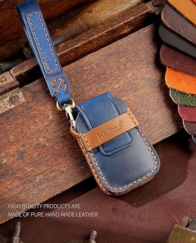 Miniatura 4 de ontto Funda de cuero para llavero compatible con Isuzu New MU-X Series DMAX D-Max X-Terrain Accesorios Smart Remote Car Key Holder Elegante funda