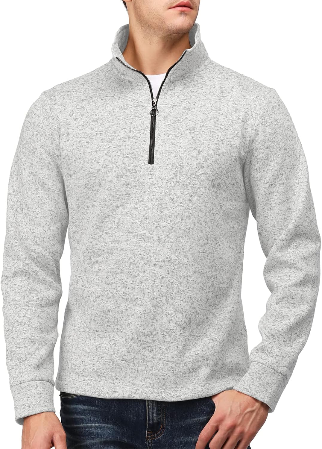 H2H Mens Casual Slim Fit Pullover Sweatshirts Knitted Shirts Napping Inside