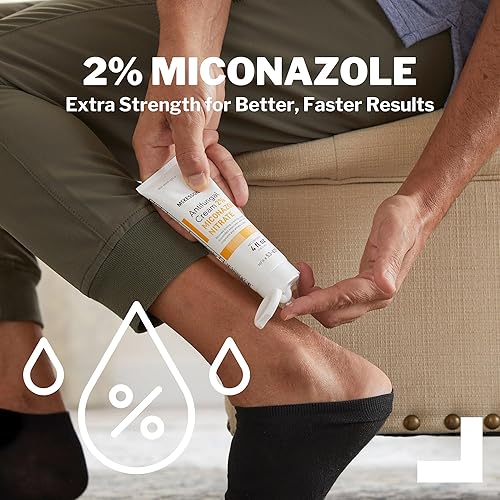 Miniatura 3 de McKesson Crema antifúngica, nitrato de miconazol al 2% - Alivia la picazón, ardor, agrietamiento de la picazón deportista, tiña y pie de atleta, 4