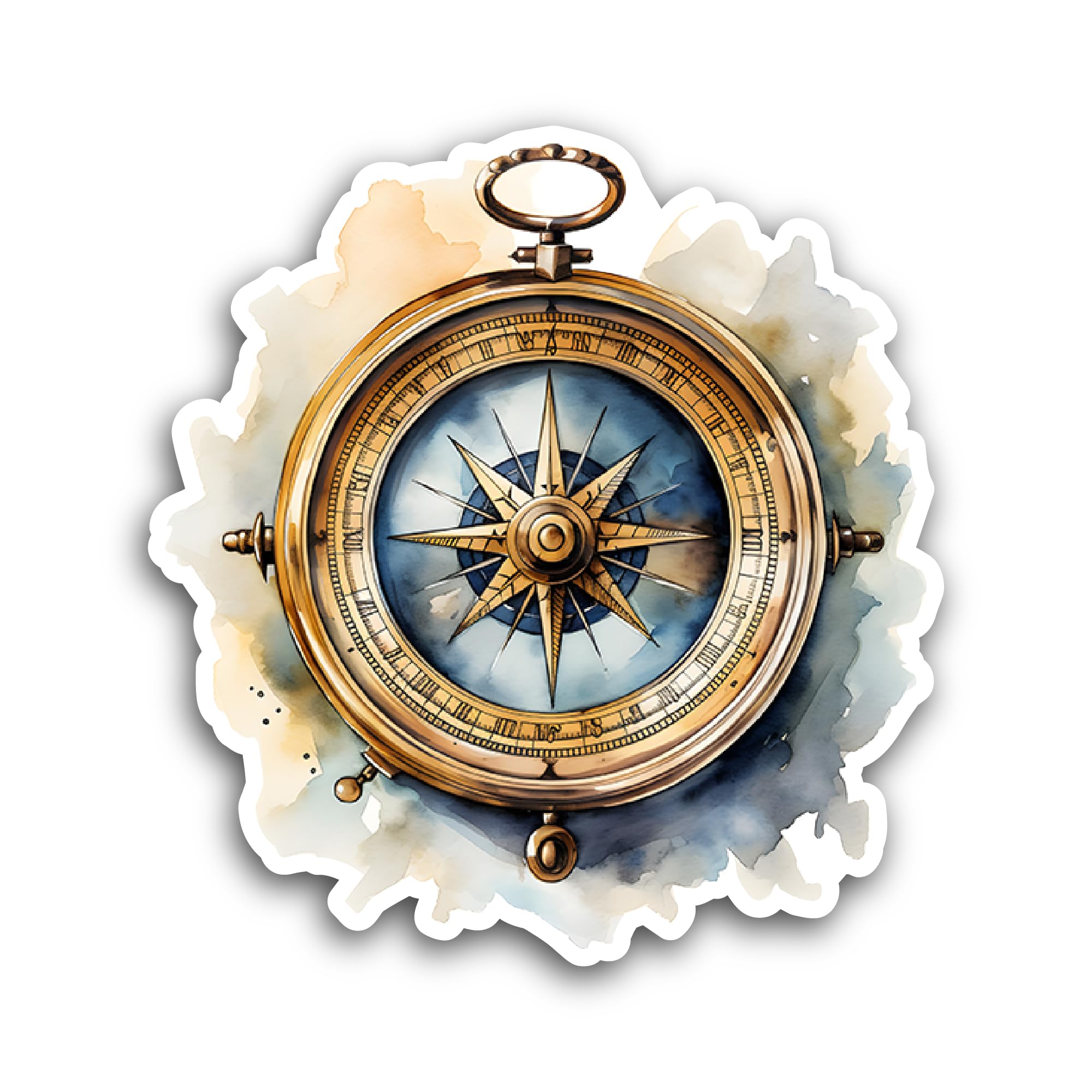 Compass Sticker Digital 49,152 Pixel IR 2-Piece Vintage Compass Decal Set - 3 & 5 Inch ...