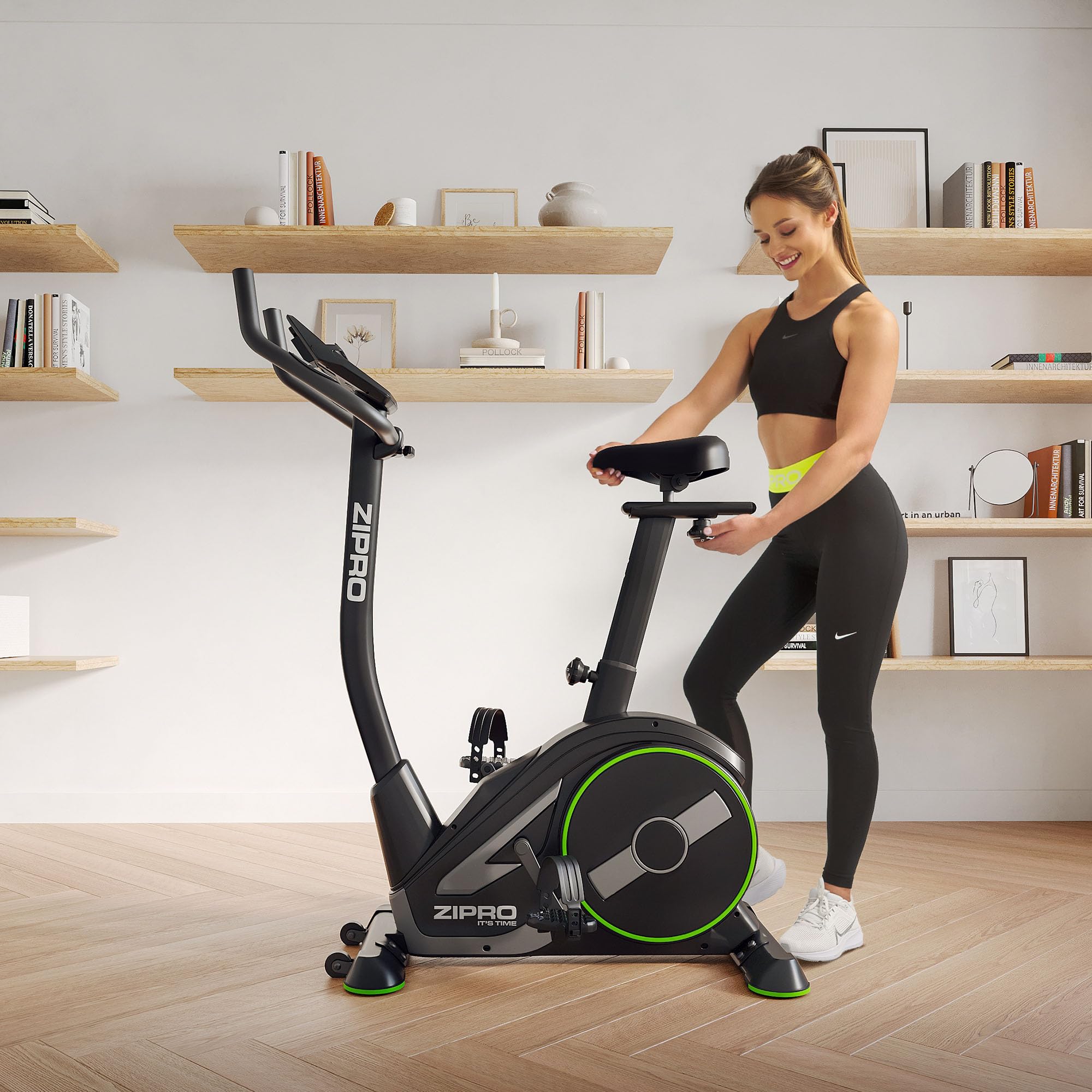 Zipro Cyclette Rave, Fitness Bike Ergometrico, Trainer Magnetico per Bicicletta, Ergometro fino a 120 kg, Bici da Interno, Cyclette per Allenamenti Domestici, Cyclette da Ciclismo con Cavo