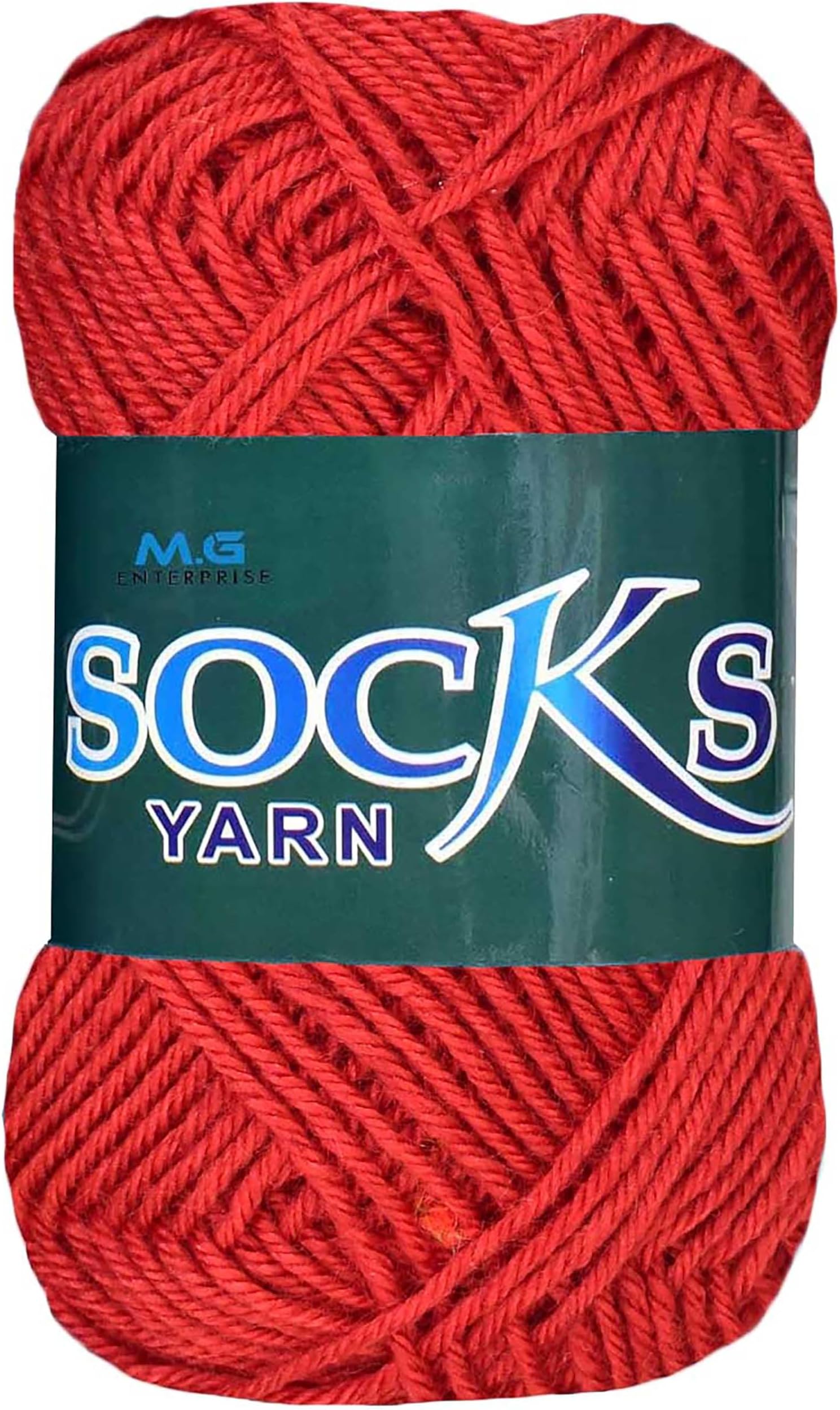 M.G ENTERPRISE Premium Socks high Strength Nylon Yarn Suitable for Socks, Accessories, and Home Decor. Red 400 GMS-LQ Art-ABHB