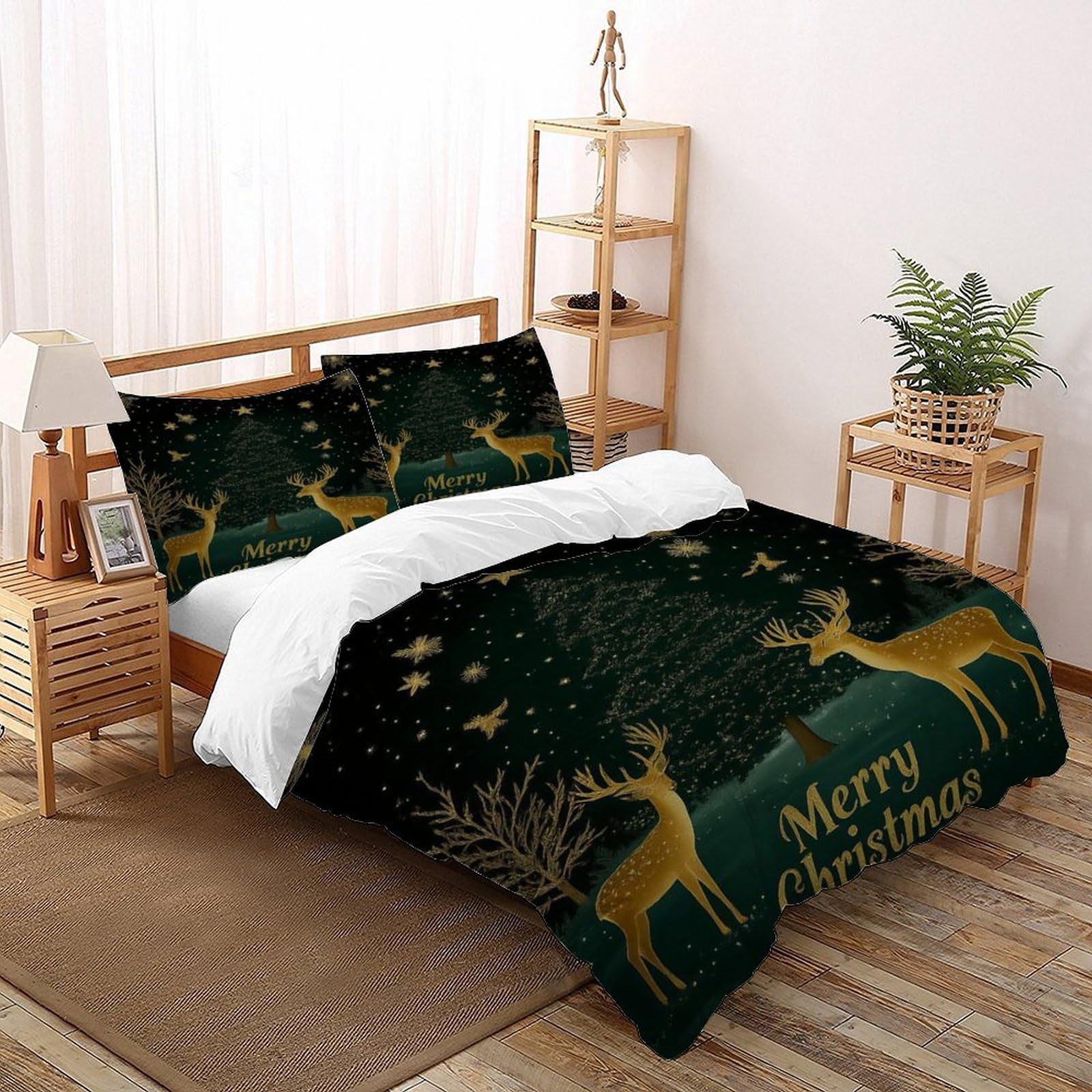 Housse de couette Super King Noël Tree 260x220 avec 2 taies