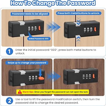 Premium Keyless Cabinet Lock with Combination Code - 3-Digit