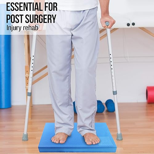 Miniatura 4 de XL or L Foam Balance Pad - FREE Stretching Strap & Booklet  Extra Large Balance Pads - Physical Therapy, Ankle & Knee Rehab