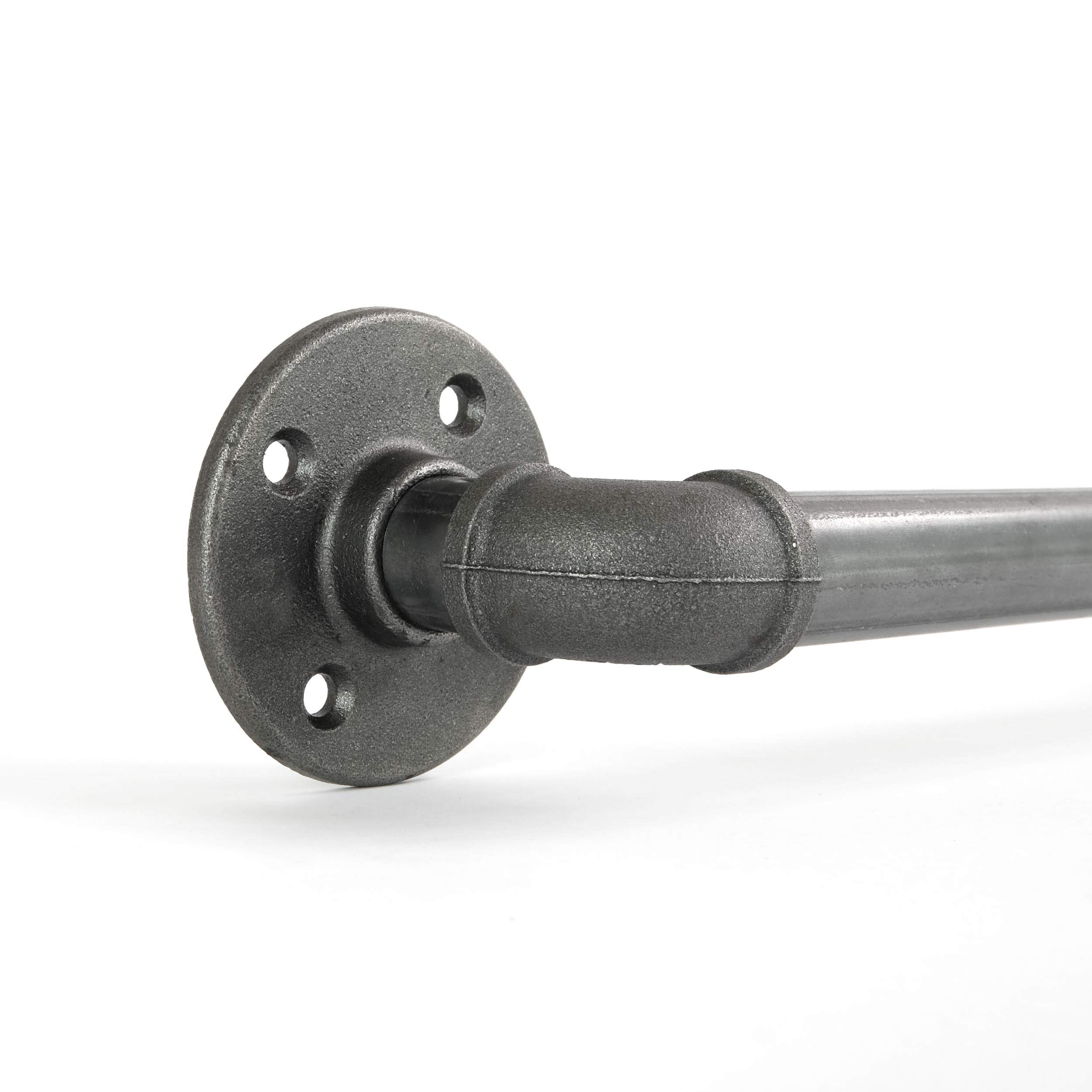 Natural Goods Berlin Flansch Pipe Fitting Gewindeflansch Metall " BSP Rohrhalterung Wandregal Temperguss Verbindungsflansch Rohre Wandmontage Eisen Vintage Möbel Industrial Style (5, 3/4 Zoll)