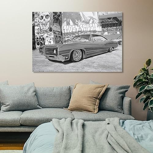 Miniatura 7 de Black And White Lowriders Car Poster Retro Men Cool Canvas Wall Art Posters (6) Used For Room Aesthetics And Decor Prints Home Decor Modern