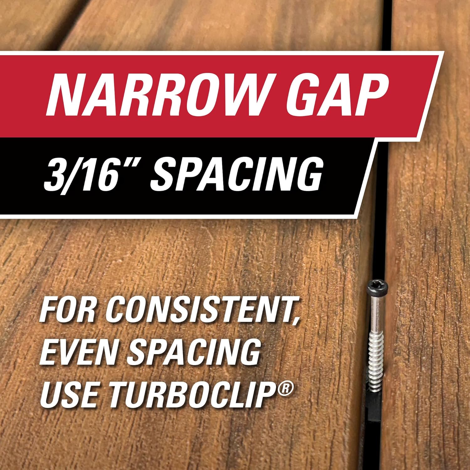 89292 Narrow Gap Universal Hidden Deck Fasteners, (1 Box of 192)