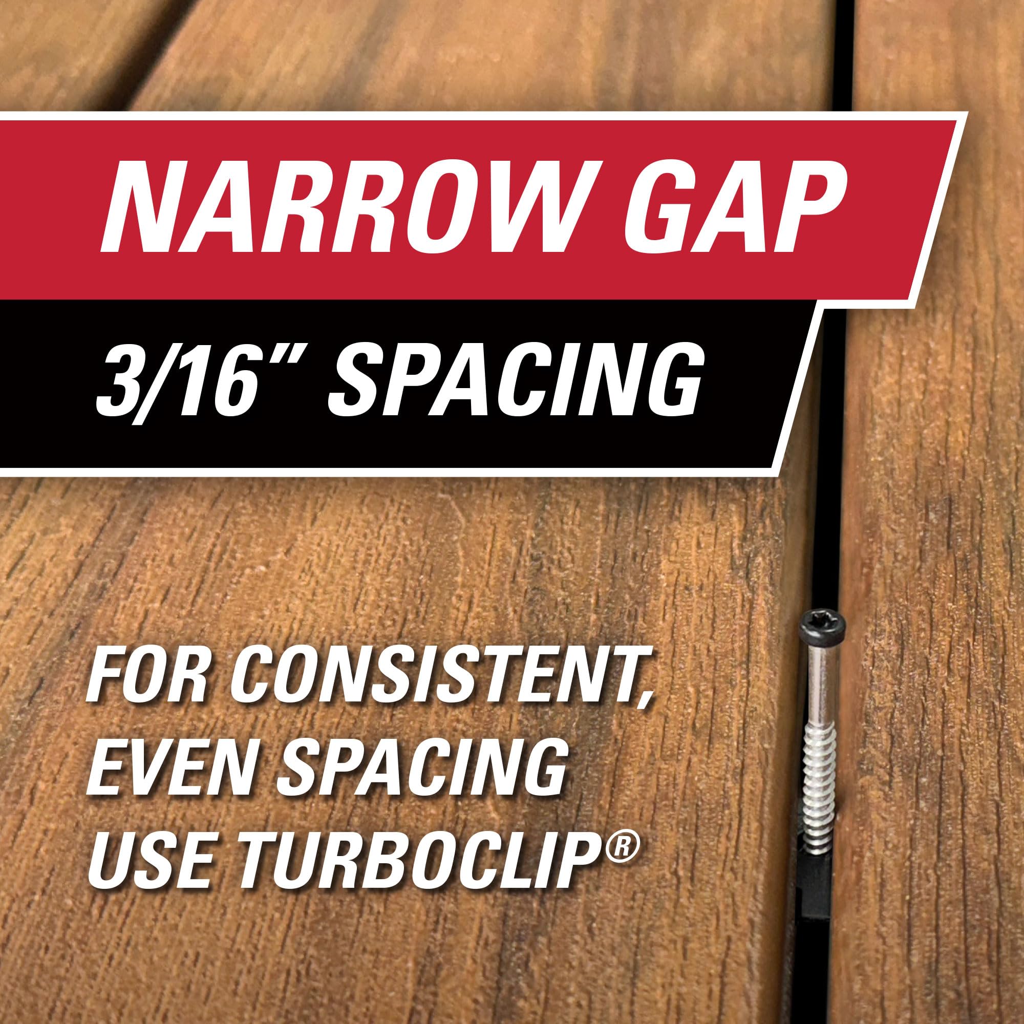 TurboClip 89292 Narrow Gap Universal Hidden Deck Fasteners, (1 Box