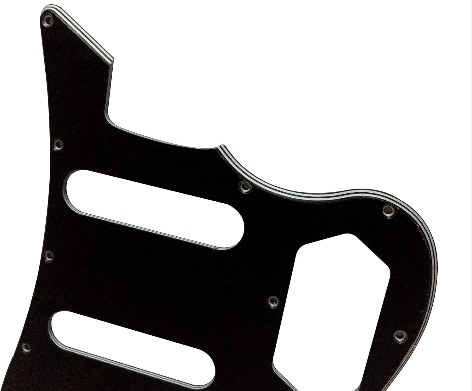 For Squier Vintage Modified Bass VI Pickguard,Vintage Style Guitar Pickguard Replacement for Bass VI (5 Ply Black)