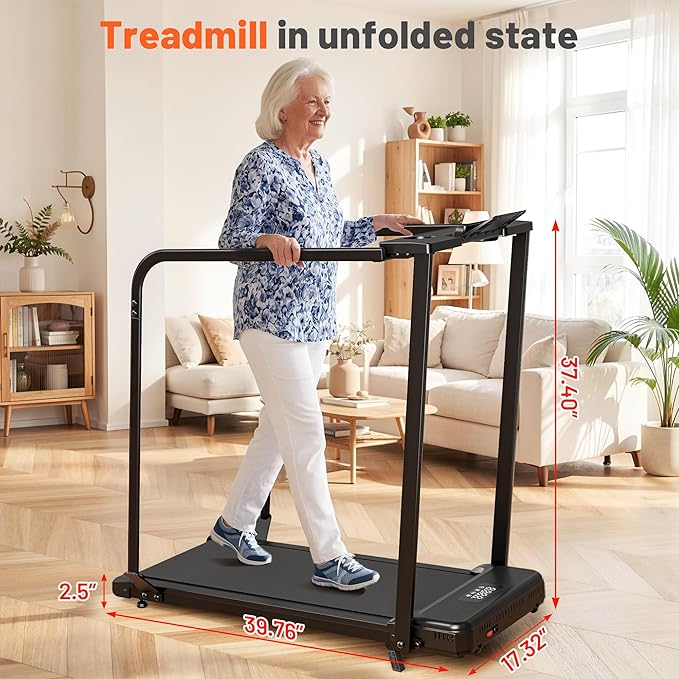 Caminadora Eléctrica Plegable con Inclinación Negra Mate miniatura 8