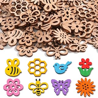 100 Pcs Unfinished Wood Crafts to Paint