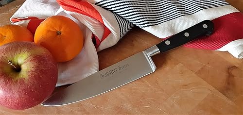 Miniatura 2 de SABATIER FRERES IDEAL Juego de 3 cuchillos de chef, cuchillo de chef de 8 pulgadas, cuchillo de pelar de 4 pulgadas, cuchillo de tomate con borde