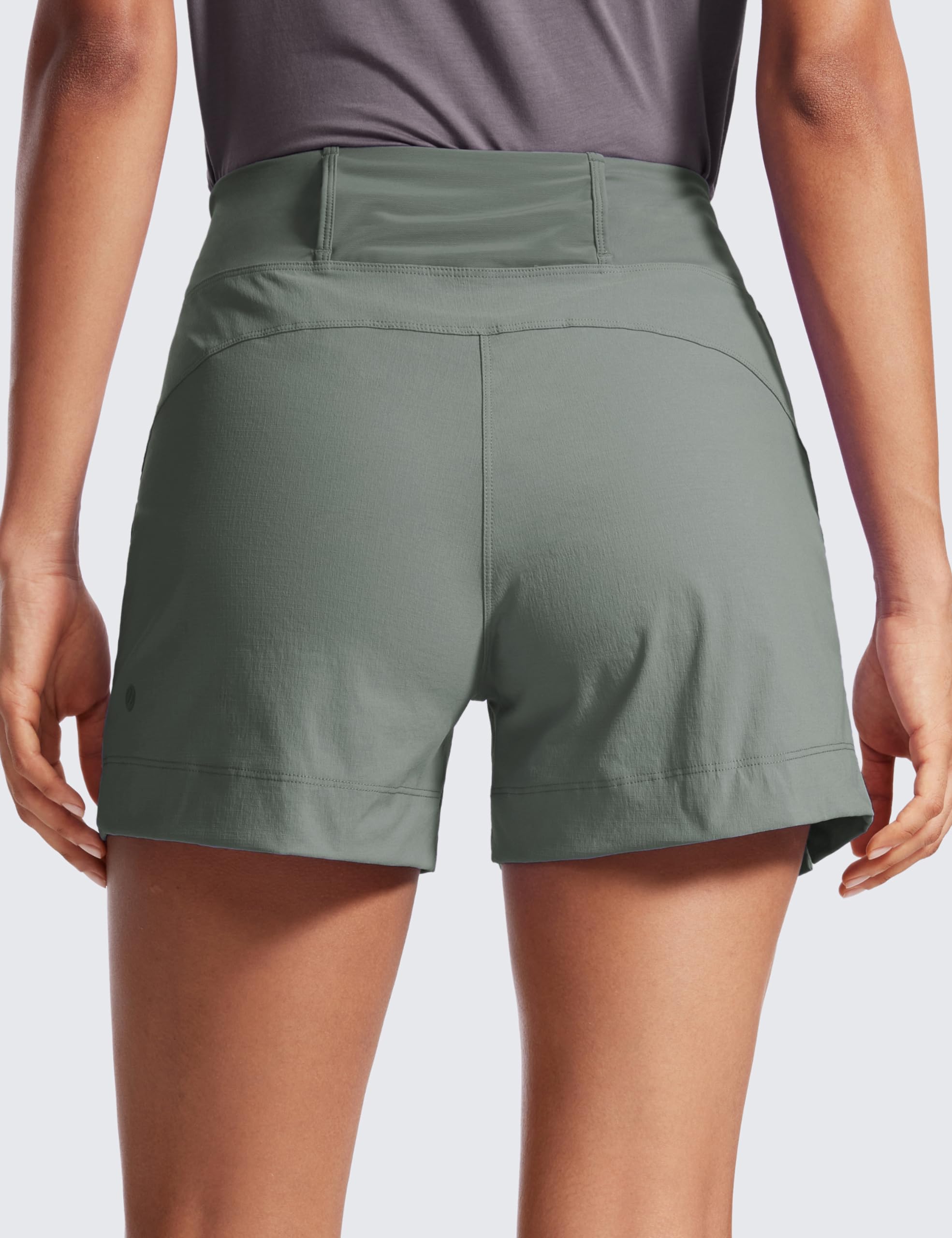CRZ YOGA Średni stan Spodnie trekkingowe Split 4" | Wytrzymałe, lekkie, rozciągliwe, outdoorowe, kieszenie zapinane na zamek, dla kobiet