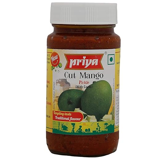 Priya Cut Mango Pickle - with Garlic, 300g