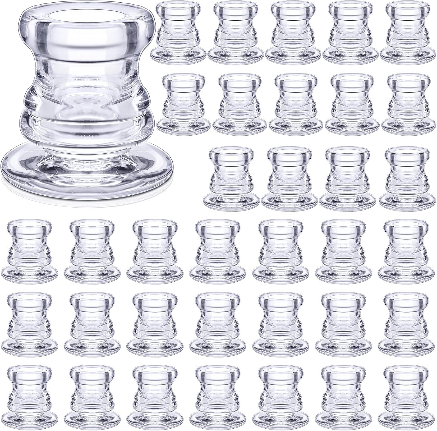36 Pcs Taper Candle Holders Bulk for Table Centerpiece 2.4