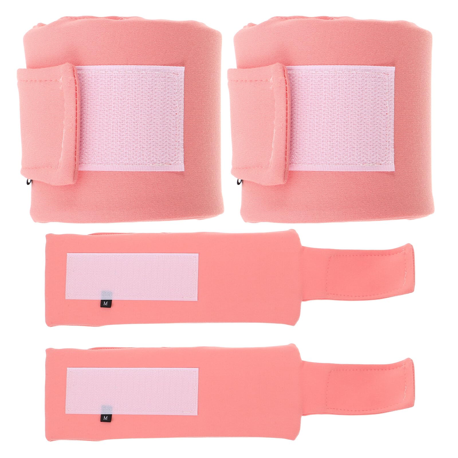 Collier élisabéthain contre le léchage des plaies : lot de 4 collerettes souples roses taille M