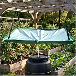 Rain Catcher with Hose Rain Catcher Filter System Rain Barrel Accessories for Lawn Backyard Garden Balcony Camp,5pc